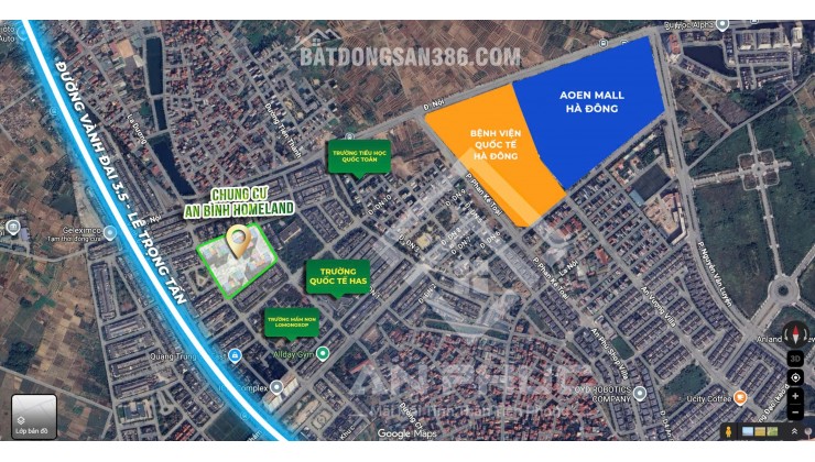 ĐẶT CHỖ AN BÌNH HOMELAND, VỊ TRÍ QUÁ ĐẸP GẦN SIÊU THỊ AEON MAILL HÀ ĐÔNG